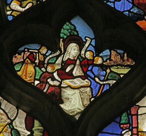 Window depicting Mary Cleophas and her Four Children by French School
